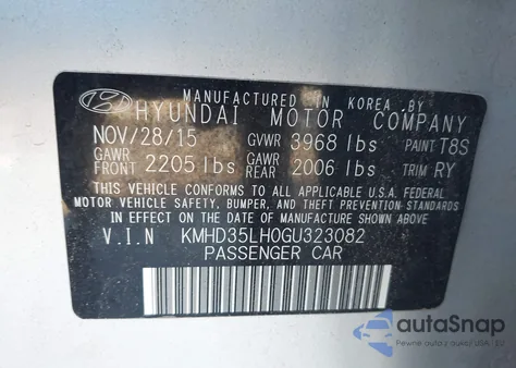 2016 Hyundai Elantra Gt from USA, damaged, VIN KMHD35LH0GU323082